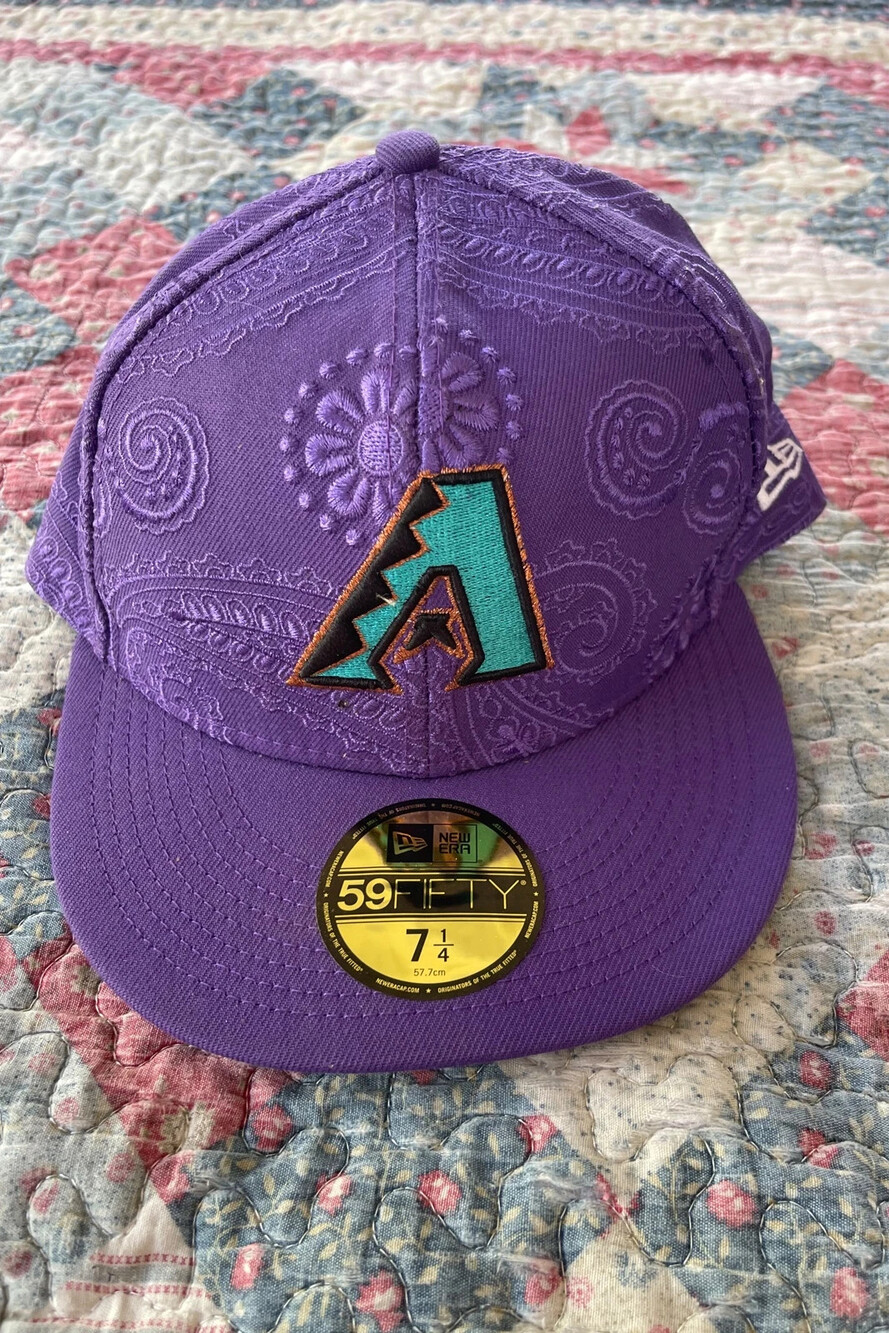 New Era Arizona Diamondbacks Bandana Paisley 59FIFTY Fitted Hat Cap Sz 7 1/4